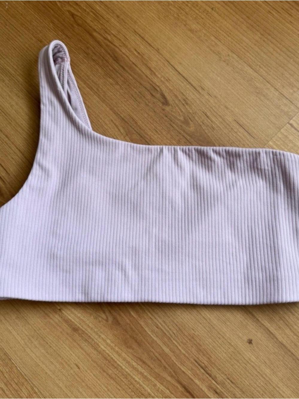 Lululemon Ribbed Nulu Asymmetrical Bra- Pink Peony - A/B Cup - Size 6